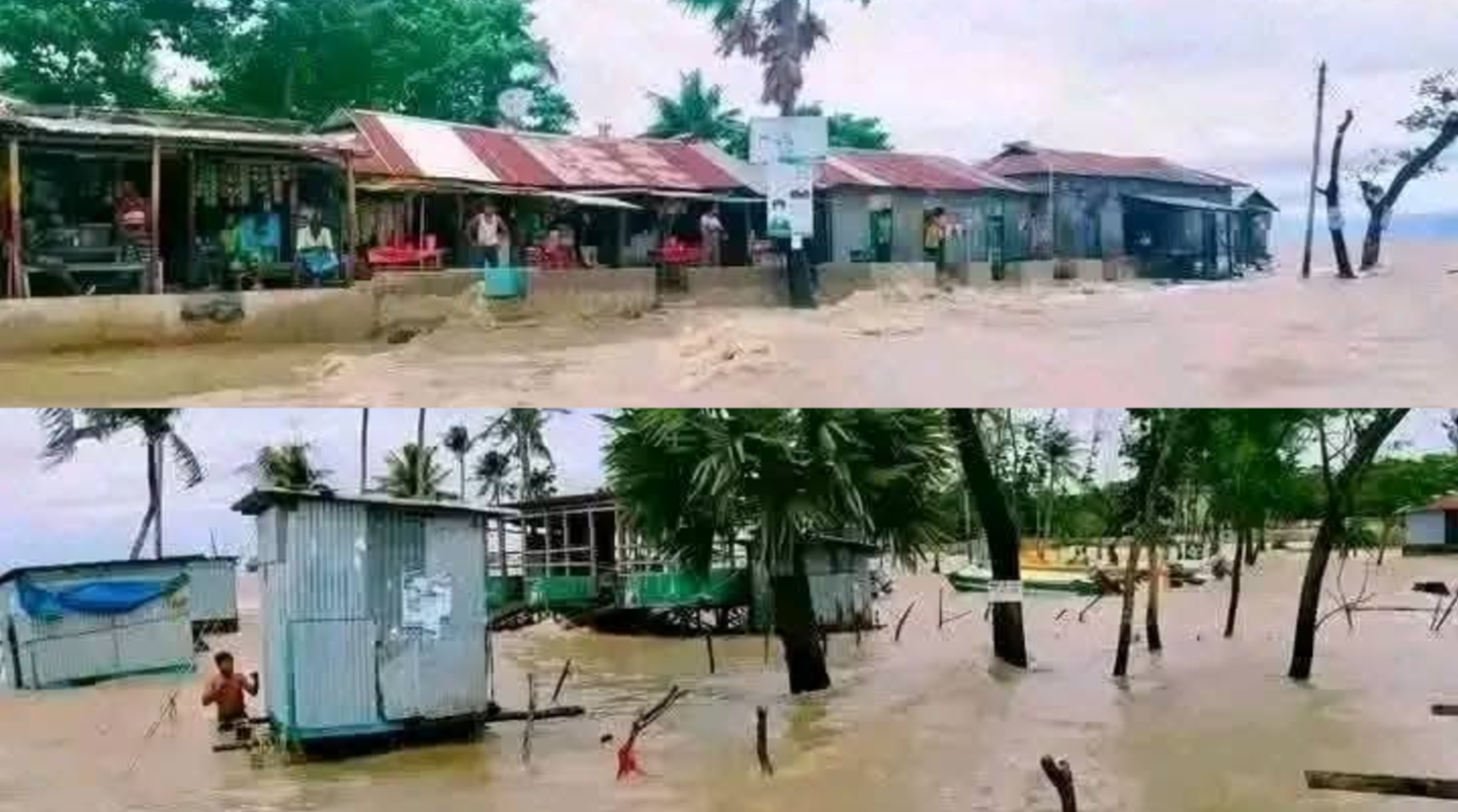 নোয়াখালী নিঝুমদ্বীপ ও হাতিয়া ভয়াবহ বন্যা।