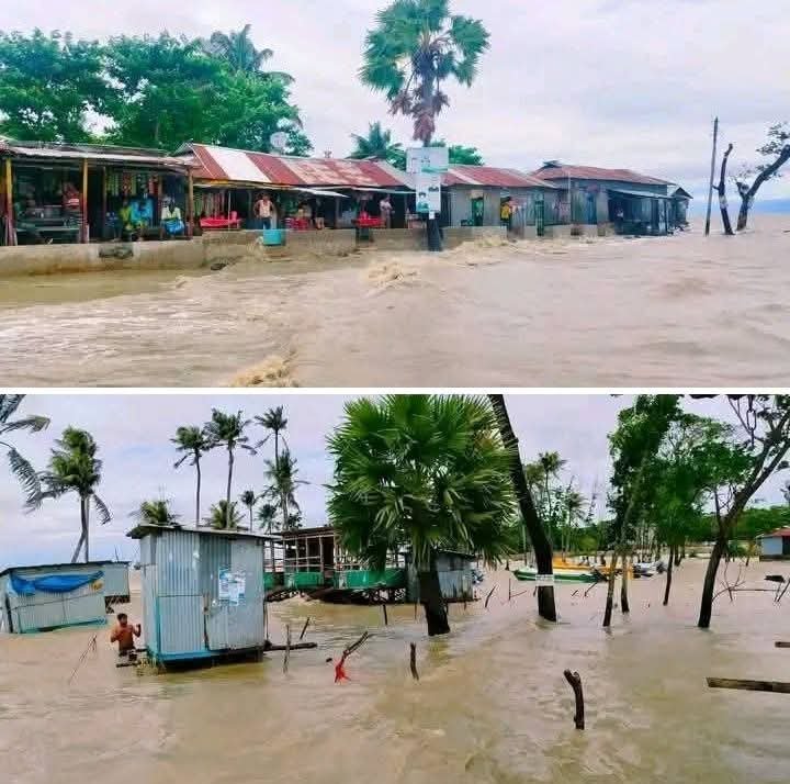 নোয়াখালী নিঝুমদ্বীপ ও হাতিয়া ভয়াবহ বন্যা