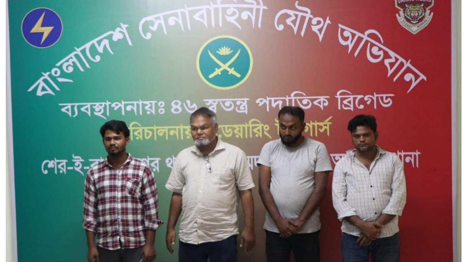 সেনা অভিযানে মোহাম্মদপুর থেকে কুখ্যাত সন্ত্রাসী এক্সেল বাবুসহ চারজন গ্রেফতার