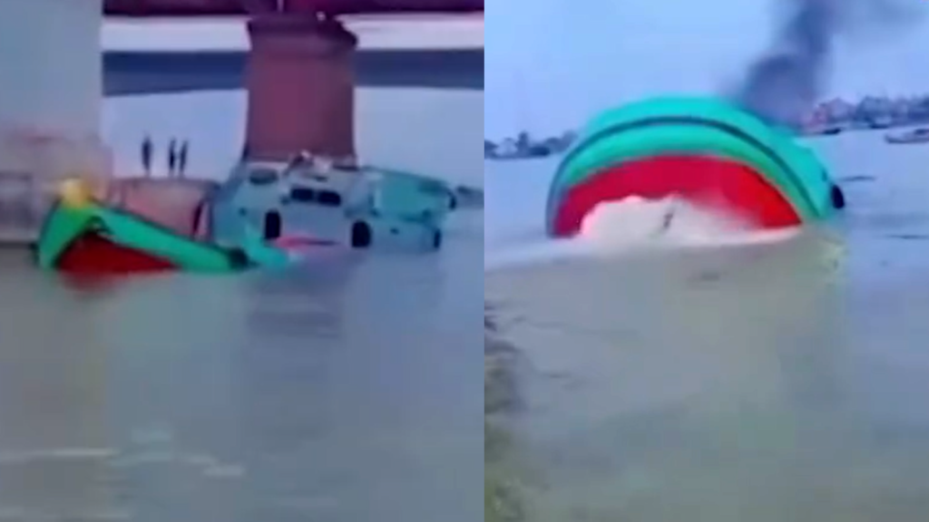 আশুগঞ্জে সড়ক ও রেলসেতুর পিলারে ধাক্কা, ডুবে গেল বাল্কহেড