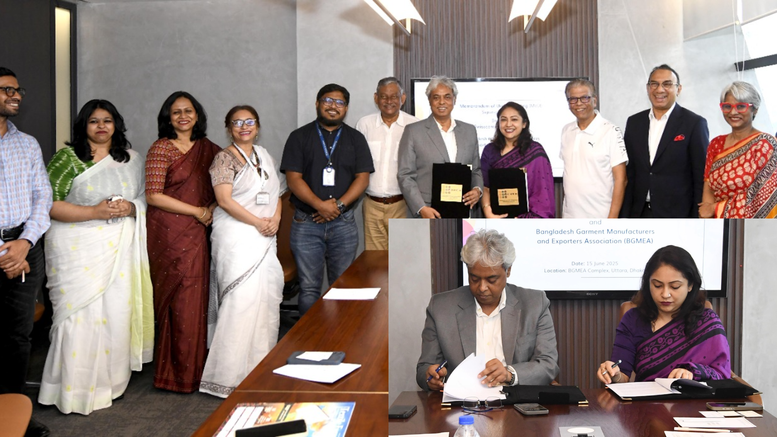পোশাক খাতে সবুজ প্রবৃদ্ধিতে বিজিএমইএ ও সুইসকন্টাক্টের চুক্তি