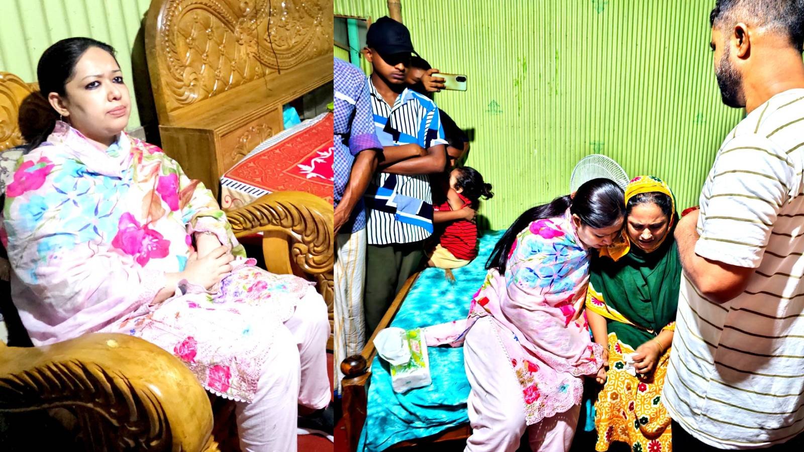 ময়নাদের বাড়িতে গেলেন ব্যারিস্টার রুমিন ফারহানা