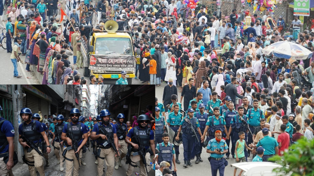 ঢাকায় পবিত্র আশুরার তাজিয়া মিছিল শান্তিপূর্ণভাবে সম্পন্ন, ডিএমপির কঠোর নিরাপত্তা ব্যবস্থা