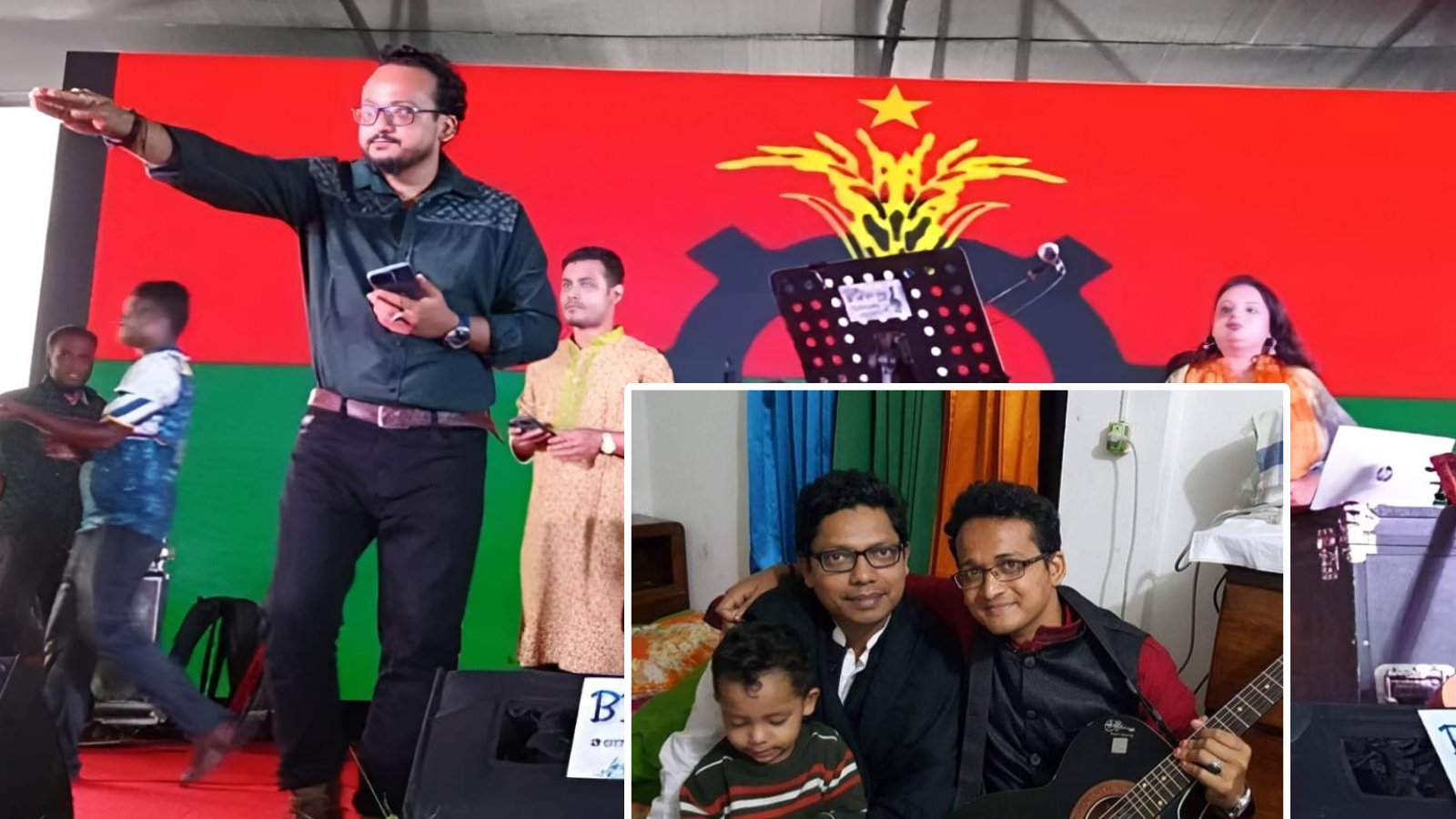 রাজশাহীতে বিএনপির অনুষ্ঠানে গান গাইলেন সাবেক প্রতিমন্ত্রী পলকের ভগ্নিপতি
