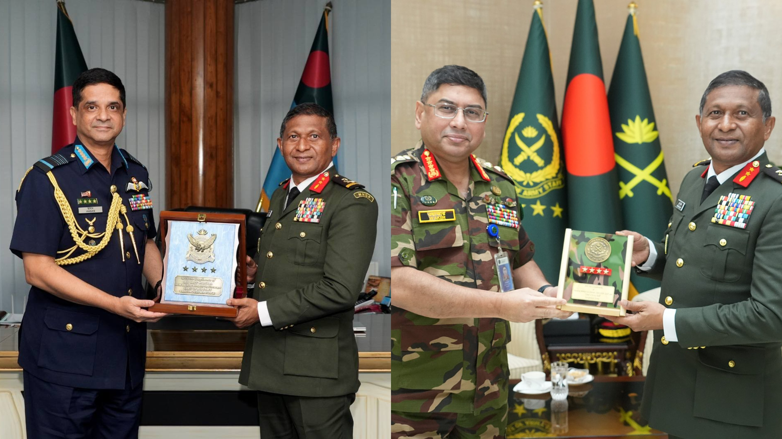 বাংলাদেশের তিন বাহিনী প্রধানের সঙ্গে মালদ্বীপের সশস্ত্র বাহিনী প্রধানের সাক্ষাৎ